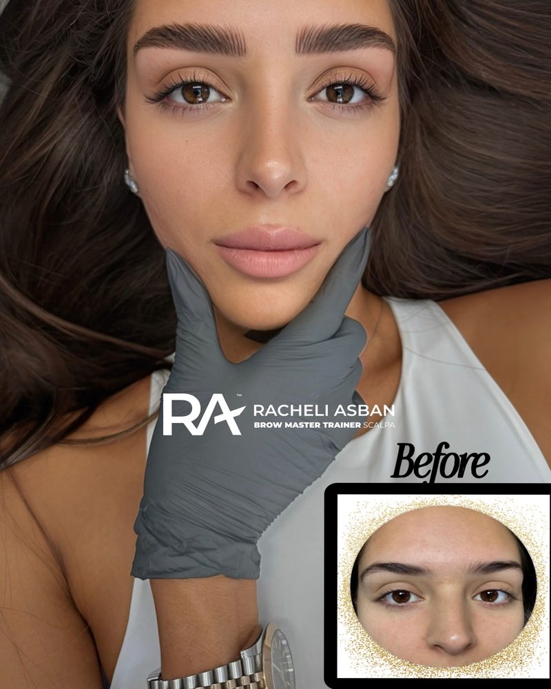 Brows after treatment with the before shown inset