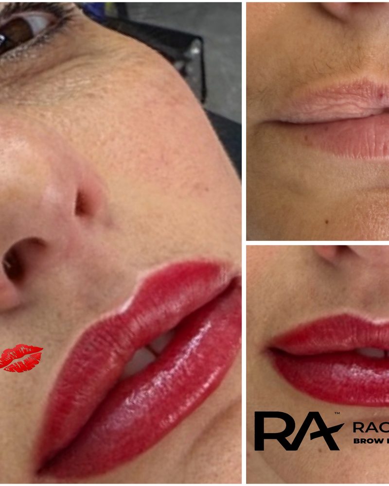 Lips before and after pigmentation