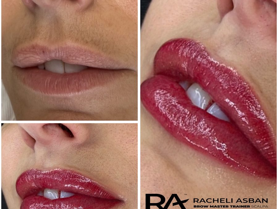 Lips before and after pigmentation
